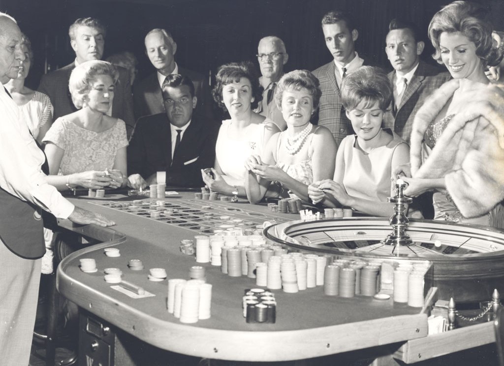Une scène de jeu de roulette ancienne